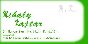 mihaly kajtar business card